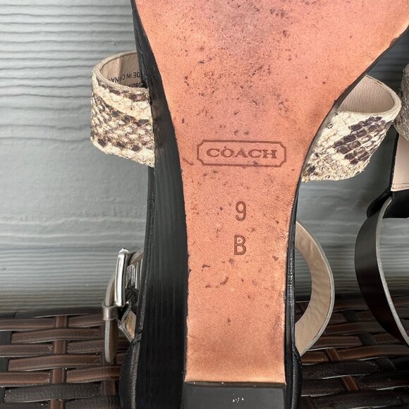Coach Black Alligator Sandal Size 9 - Picture 8 of 8